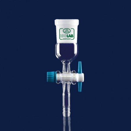 İsolab Adaptör - Düz - Musluklu - Çap 8 Mm - Erkek Şilif : Ns 14/23