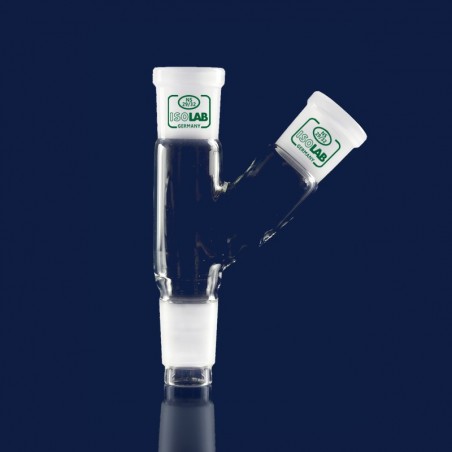 İsolab Adaptör - Çoklu - 2 Boyunlu - Yukarı Açılı -Dişi & Erkek Ns 19/26 - Yukarı Açılı Dişi Ns 19/26