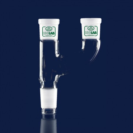 İsolab Adaptör - Çoklu - 2 Boyunlu - Paralel - Dişi Ns 24/29 - Erkek Ns 19/26 - Paralel Dişi Ns 19/26