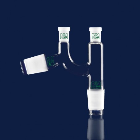 İsolab Adaptör - Distilasyon - Claisen Başlıklı - Dişi Ns 14/23 - Erkek Ns 14/23 - Açılı Erkek Ns 14/23