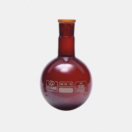 İsolab Balon - Dibi Yuvarlak - Amber - Şilifli - 100 Ml - Ns29/32
