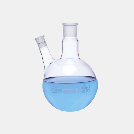 İsolab Balon - Dibi Yuvarlak - 2 Boyunlu - 250 Ml