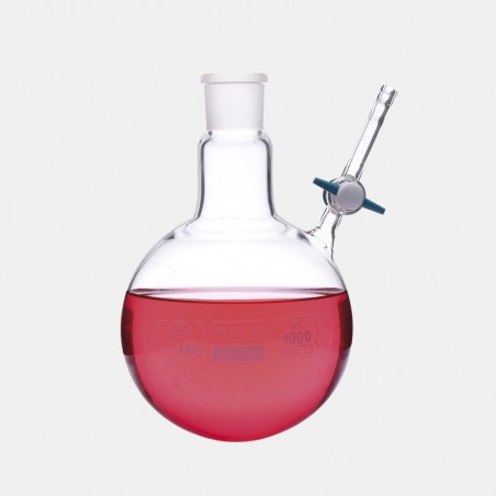 İsolab Balon - Azot - Yuvarlak Dipli - Musluklu - Dişi Şilif : Ns 29/32 - 500 Ml