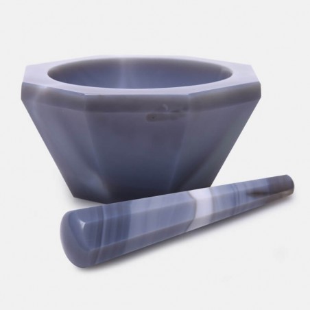 Havan - Agat - Tokmağı İle - Çap 80 mm - Derin Form