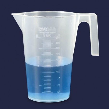 Beher - Kulplu - P.P - Kısa Form - Kabartma Skala - 1000 Ml