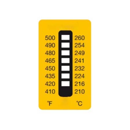 Termopaper (Sıcaklık Ölçüm Etiketi) 210-260 C
